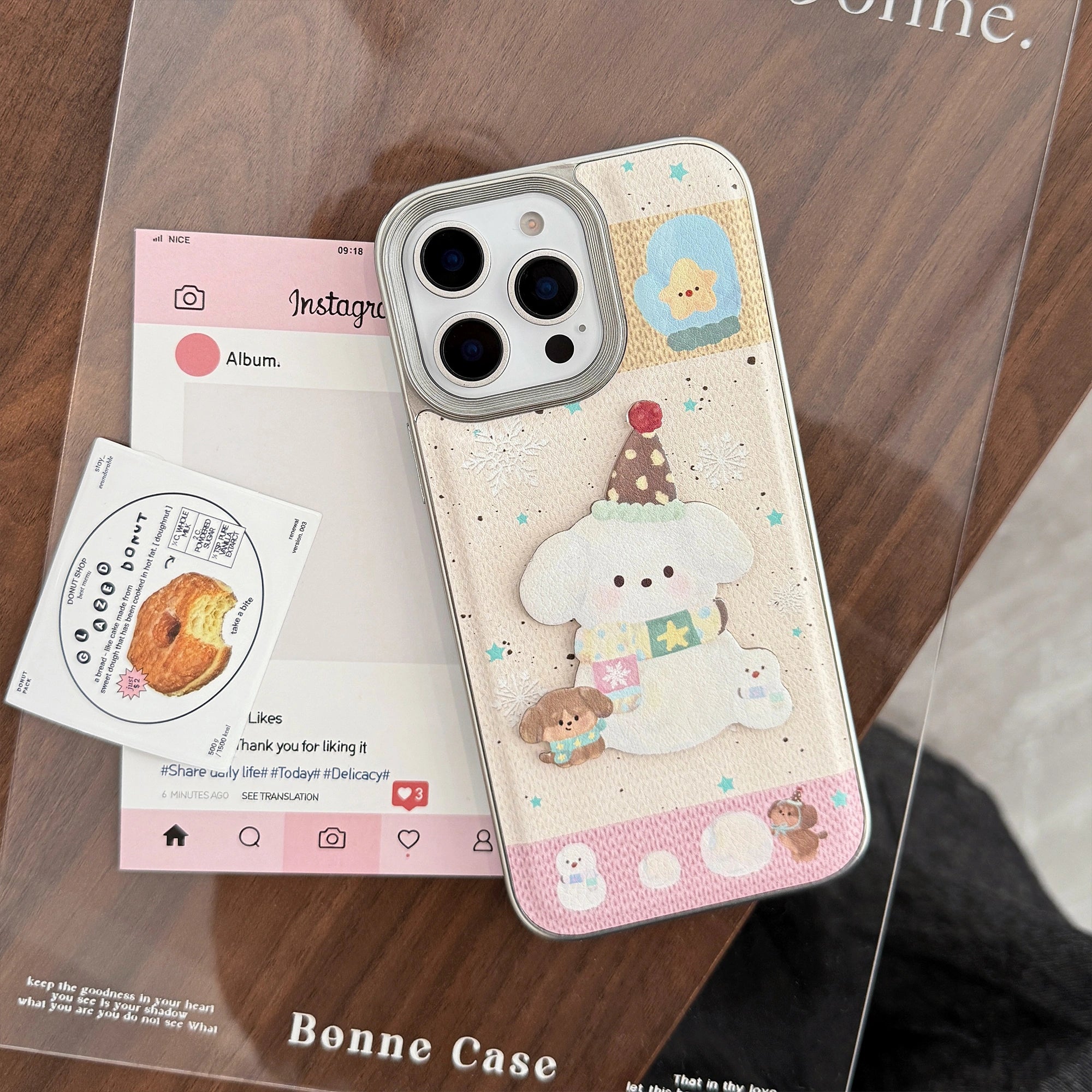 Pink Apricot Snowdog - iPhone Case